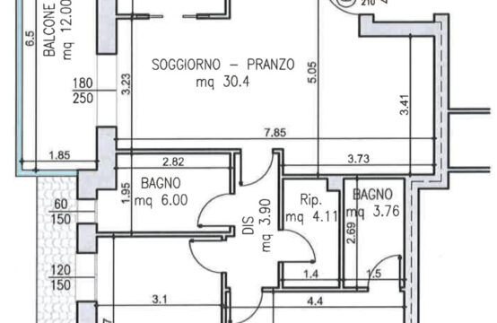 APPARTAMENTO CON DUE CAMERE E DUE BAGNI IN CLASSE &#8220;A4&#8221; &#8211; RIF. C102 &#8211; APP. 6